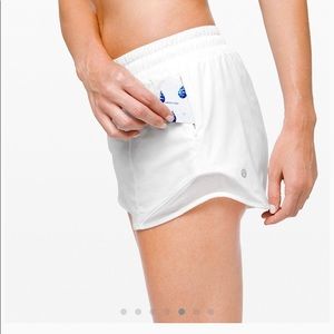 size 8 white lululemon shorts